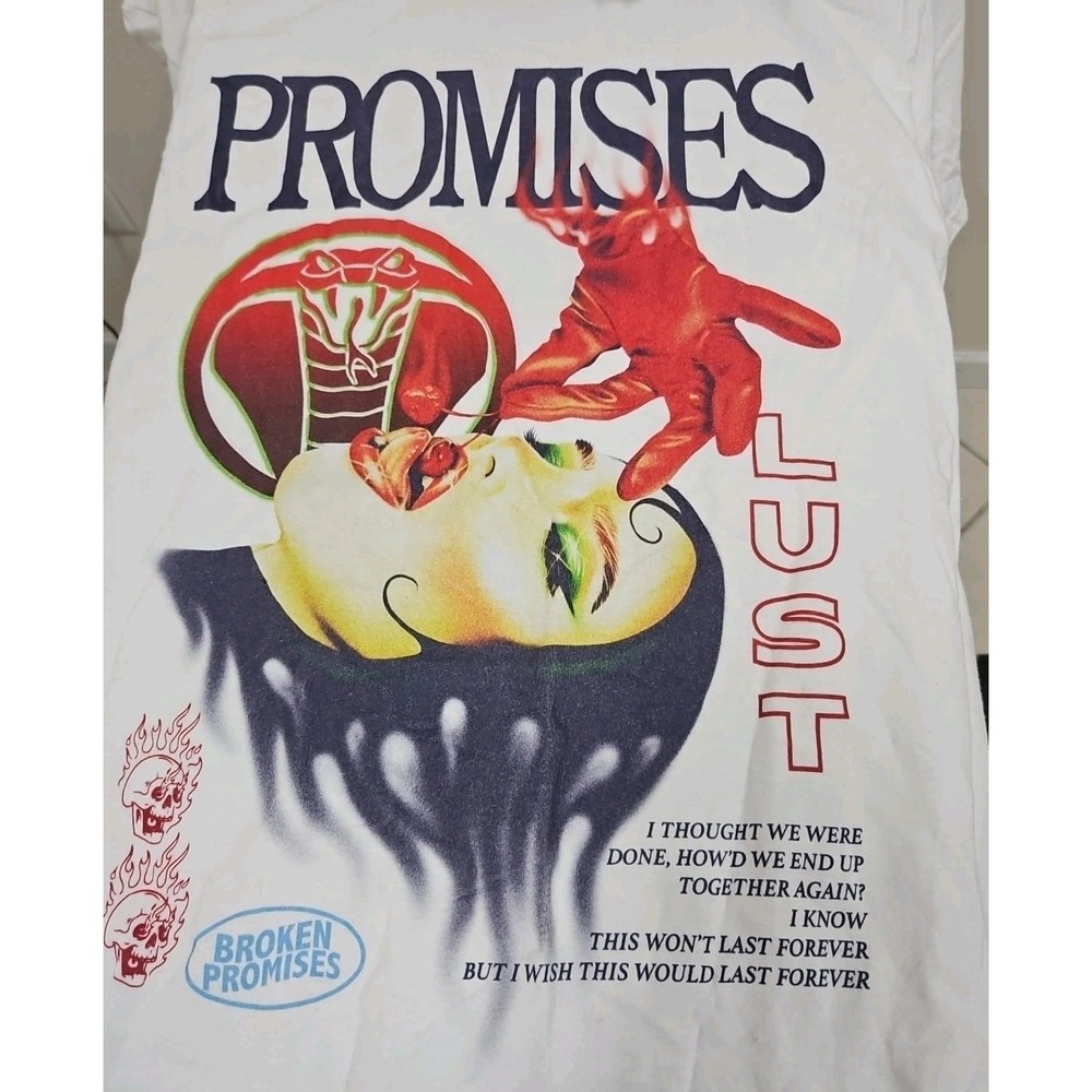 Broken Promises Shirt Men Medium Tee  Cotton New With Tags